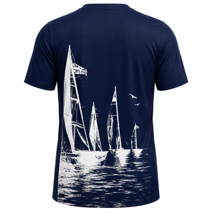 Camiseta de Vela Personalizada de Secado Rápido, Camiseta Deportiva Azul Marino Sublimada, Camiseta de Equipo de Vela Transpirable que Absorbe la Humedad - Product Image 4