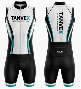 Ensemble de maillots de cyclisme unisexes TANVEX International, écologiques, respirants, en polyester, couleur dégradée personnalisée, manches courtes pour adultes - Product Image 6