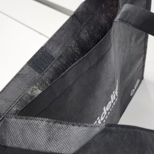 Sac fourre-tout réutilisable en polyester RPET noir, imprimé à l'écran, pour courses et courses d'épicerie, impression personnalisée, recyclable - Product Image 4