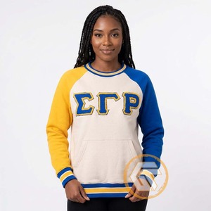 GREEK TREASURES เสื้อผ้าผู้หญิงคุณภาพสูงแบบสั่งทำพิเศษ Sigma Gamma Rho สำหรับฤดูใบไม้ร่วง/ฤดูหนาว ผ้าฝ้ายฟลีซเนื้อนุ่ม 500 กรัม ปักลาย - Product Image 3