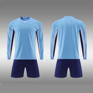 Conjunto de Camiseta de Fútbol de Manga Larga Transpirable Unisex para Adultos y Niños, Uniforme de Fútbol Antibacterial de Secado Rápido para Entrenamiento - Product Image 5