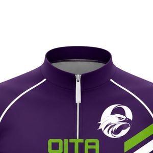 Maillot de cyclisme violet et vert pour hommes, chemise de vélo à manches courtes, vêtements de cyclisme professionnels légers et respirants, entraînement Ridi - Product Image 2