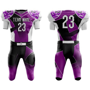 Uniforme de Fútbol Americano Sublimado al por Mayor, Transpirable, con Paneles Laterales de Malla Elástica y Nombre del Equipo - Product Image 6