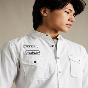 Camisas Casuales de Manga Larga para Hombre Adolescente, Estilo Veraniego, Transpirables, de Secado Rápido, Sostenibles, con Botones, Estilo Cargo, Lisas - Product Image 4