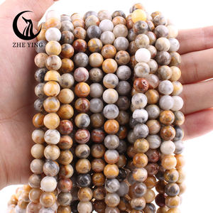 สร้อยข้อมือลูกปัดคริสตัลสีธรรมชาติลูกปัดหินโมราสีเหลืองสุดเพี้ยนสวยงาม - Product Image 2