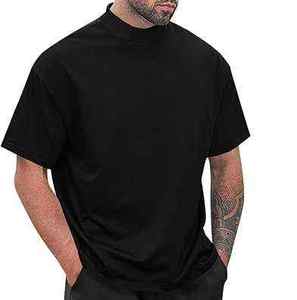 Camisetas de Manga Corta Oversize de Cuello Redondo Lisas y de Peso Pesado al por Mayor para Hombre, Estilo Urbano - Product Image 3