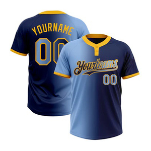 เสื้อเบสบอลแบบสั่งทำปี 2026 พร้อมชื่อทีมของตัวเอง แขนสั้น คอวี ติดกระดุมสองเม็ด เสื้อซอฟต์บอลชาย ขายตรงจากโรงงาน - Product Image 1