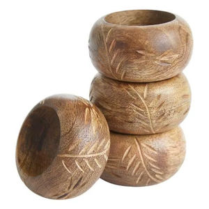 Elegant <b>Wooden</b> <b>Napkin</b> <b>Ring</b> Perfect For Formal Dinners Holiday Celebrations And Refined Table Settings - Product Image 1