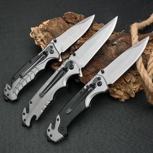 มีดพับสแตนเลส 4cr13 ความแข็ง 46-48Hrc พร้อมที่ตัดกระจกและเชือก  พร้อมคลิปหนีบกระเป๋า สำหรับตั้งแคมป์ EDC กิจกรรมกลางแจ้ง - Product Image 4