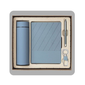 PU Leather Personalized Corporate <b>Gift</b> Set Notebook Pen Wallet Keychain Card Holder Embossed Printing Customized Color <b>Gift</b> <b>Box</b> - Product Image 4