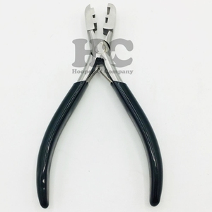 Pince à extensions capillaires en acier inoxydable, outil d'ouverture et de retrait pour micro-anneaux et nano-anneaux, outil de coiffage pour boucles capillaires, avec logo - Product Image 5