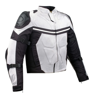 Men's Motorcycle <b>Racing</b> <b>Jacket</b> Full Sleeve Color Blocked Windproof Breathable Nylon/Cotton 220g Textile for All Seasons Wear - Product Image 3