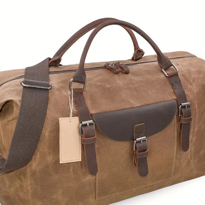 Nouveau sac de voyage décontracté en cuir véritable sur mesure, prix de gros, léger, qualité supérieure, polyester, 100% cuir véritable - Product Image 3