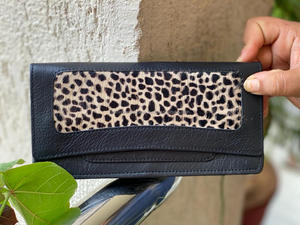 2024 recién llegados de cuero genuino clásico de lujo diseñador señoras billetera pelo en Animal estampado cuero de vaca tarjetero carteras - Product Image 4