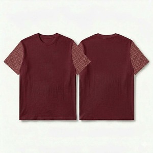 Camiseta de Hombre Lisa con Efecto Ácido, Manga Corta, Estilo Desgastado, Color Sólido, Retro, Básica, Top Europeo - Product Image 5