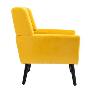 Poltrona Ergonomica Moderna in Morbido Velluto con Gambe Nere per Soggiorno e Camera da Letto, Uso Interno Domestico - Product Image 5