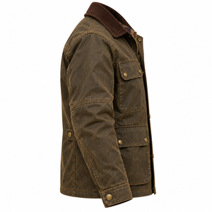Chaqueta de Invierno Gruesa para Hombre, de Algodón Encerado Premium, Ecológica, Resistente al Viento, Estilo Vintage, para Uso en Exteriores, Personalizable, OEM, al por Mayor - Product Image 3