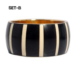 Brazaletes Artesanales de Madera, Resina y Latón, Colección de Brazaletes Modernos con Diseño Geométrico - Product Image 2