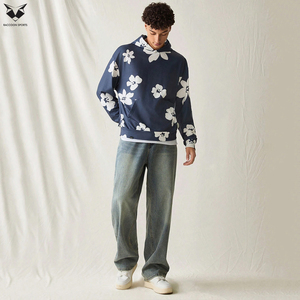 Sudadera con Capucha de Punto para Hombre, Diseño Sólido Informal para Uso Diario, Otoño-Invierno, Estilo Urbano, Corte Regular, Moda Hip Hop, con Bolsillos - Product Image 4