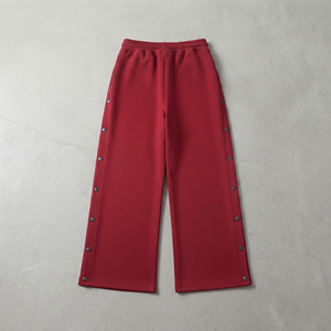 Joggers en molleton à taille haute avec logo personnalisé, imprimés en relief, pour hommes, 450 g/m², en molleton bouclette épais, coupe ample et évasée, haute qualité - Product Image 2