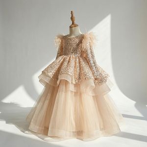 Vestido de Fiesta de Manga Larga con Lentejuelas de Alta Calidad para Niñas de 4 a 8 Años, Proveedor de Exportación - Product Image 3