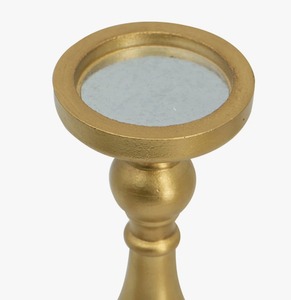 Porte-bougie en laiton de forme cylindrique, décoration de maison durable, élégant centre de table - Product Image 2