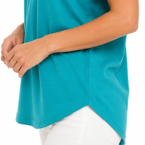 Custom Women's V-Neck Cotton Plus Size <b>Shirt</b> Soft Comfort Fit Custom Made Casual Summer Breathable Eco-friendly Premium Quality - Product Image 4