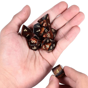 Dados de piedra de alta calidad, ojo de tigre rojo, cristal natural, piedras preciosas curativas de reiki, dados de piedra grabados personalizados, cristal vikingo. - Product Image 2