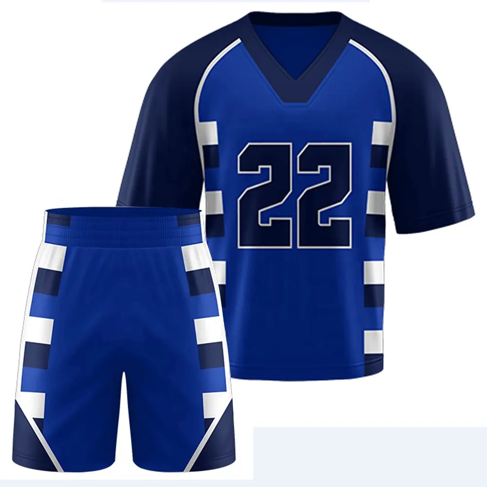 Cheap Custom Made Sublimation Reversible Polyester Lacrosse Uniforms Jerseys Sets Soccer Hockey Athletic Rugby Team Dress Wears