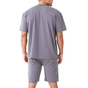 Conjunto de Camiseta y Pantalones Cortos Deportivos de Punto Casual de Verano para Hombre, Transpirable, Personalizado, de 2 Piezas - Product Image 2