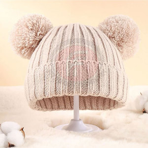 Bonnet unisexe en laine 100% douce et extensible, couleur unie, motif dessiné à la main, pour l'automne/hiver, usage décontracté en extérieur - Product Image 5