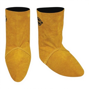 Couvre-chaussures en croûte de cuir de vache, couverture de sécurité, ignifuge, protège-jambes de soudage pour soudeurs Spat - Product Image 1