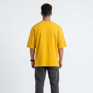 เสื้อยืดคอกลมทรงหลวม ผ้าฝ้ายเจอร์ซีย์ 100% ระบายอากาศได้ดี สไตล์สตรีทแวร์ สีพื้น สำหรับผู้ชายไซส์ใหญ่ - Product Image 2
