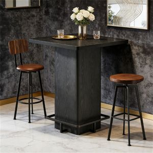 Compact Design Square Bar Table Small Dining Table with Elegant Bar Design - Product Image 4