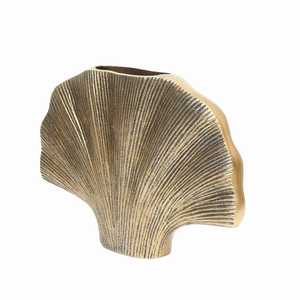 Jarrón de plumas de bronce moderno nórdico, decoración de mesa hecha a mano, 30.5 cm de largo, 23.5 cm de altura - Product Image 3