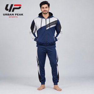 Conjunto Deportivo con Capucha para Hombre, Sudadera con Cierre y Manga Larga, Pantalones de 2 Piezas, 100% Algodón, Ligero, Estilo Urbano - Product Image 1