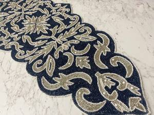 Handmade Beaded Embroidered <b>Table</b> <b>Runner</b> Floral <b>Placemats</b> Custom <b>Table</b> Linen for Home Wedding Hotel Banquet - Product Image 4