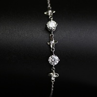 Neuer Luxus Sterling Silber Labor gewachsen Moissan ite Diamond Flower verstellbarer Armband schmuck für Frauen Destiny Jewell ery