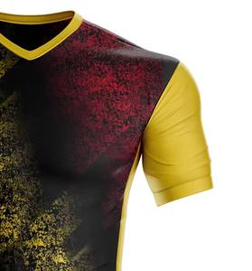 Uniforme de football unisexe de qualité supérieure, tissu respirant, séchage rapide, design d'équipe personnalisé, manches courtes pour l'entraînement et la compétition - Product Image 5