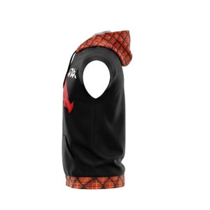 Custom <b>Mens</b> Cotton Polyester <b>Fleece</b> Sleeveless <b>Zip</b> <b>Up</b> Hoodie Drop Shoulder Fit Custom Embroidery Factory Free Sample Style Grade - Product Image 4