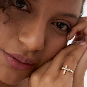 Custom Wholesale Stylish Jewelry 925 Sterling <b>Silver</b> Premium Wedding Engagement <b>Cross</b> <b>Ring</b> 14k Moissanite <b>Cross</b> Fine <b>Ring</b> - Product Image 3