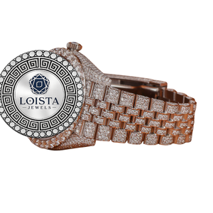 Montre automatique mécanique en moissanite pour homme, en acier inoxydable argenté, coupe ronde, luxe, hip-hop, testée LOISTA - Product Image 4