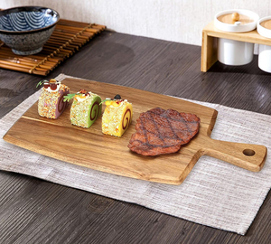 Planche à découper en bois d'acacia avec poignée, idéale pour la charcuterie, le pain et le fromage – Nouveauté très prisée - Product Image 4