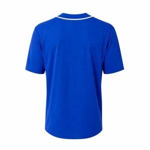 Maillot de baseball bleu roi pour homme, manches courtes, logo brodé, évacuation de l'humidité, coupe classique, vêtements toutes saisons - Product Image 2