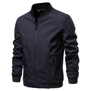 2026 New Stand Collar Zipper Men's Formal Bomber <b>Jacket</b> Business Casual Windproof Eco-Friendly Plaid Patchwork Autumn <b>Slim</b> <b>Fit</b> - Product Image 2