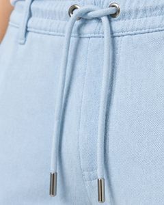 Men Sky Blue Slim Fit Casual Jogger Pants Elastic Waist <b>Drawstring</b> <b>Trousers</b> Soft Fabric Comfortable Daily Wear Stylish Look - Product Image 3