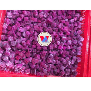 ผลไม้มังกรแช่แข็งพรีเมียมแบบหั่นเต๋า ผลไม้มังกรสีแดงและสีขาวแบบ IQF สำหรับสมูทตี้ ได้รับการรับรองมาตรฐาน Global GAP - Product Image 2