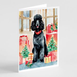 Lunatique A7 Taille 5x7 Cartes Vierge Paquet de 8 Cartes de Voeux de Noël avec Enveloppes avec Design Caniche - Product Image 1