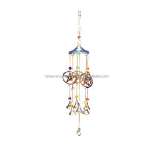Wholesale Decorative Metal Wind Chime Pentacle Wall Hanging <b>Brass</b> Wind Chime With <b>Bells</b> at Low Price Available in Various Design - Product Image 6