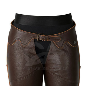 Protection Stylish Ranch Wear For Riders Breathable Flexible Design Wholesale Supplier High Quality Full Leather <b>Chaps</b> - Product Image 5